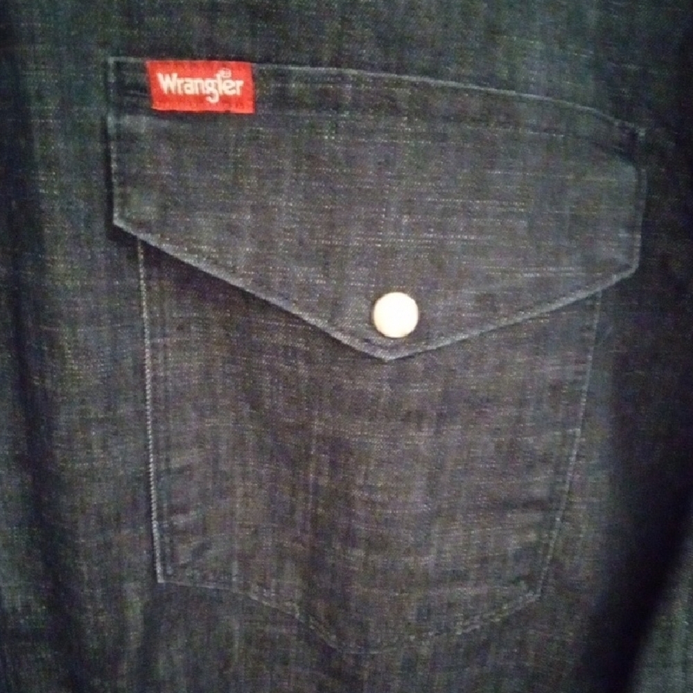 Men's Casual Button Down Shirt - Dark Blue - Picture 3 of 14